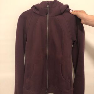 Maroon  lulu lemon scuba hoodie